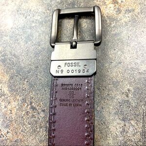 Fossil Dark Brown Leather Belt 36”